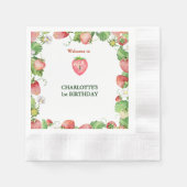 ベリ男女兼用ー甘い最初の誕生日へようこそ 縁ありカクテルナプキン (正面)