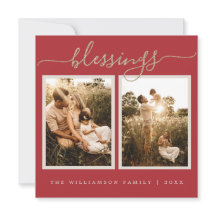 ベリ素朴スリグのクリスマスフォトホリデーカード