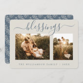 ベリ素朴スリグのクリスマスフォトホリデーカード シーズンカード (正面/裏面)