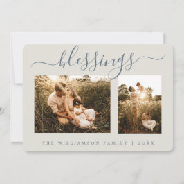 ベリ素朴スリグのクリスマスフォトホリデーカード シーズンカード