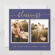 ベリ素朴スリグのクリスマスフォトホリデーカード