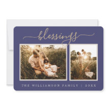 ベリ素朴スリグのクリスマスフォトホリデーカード