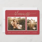 ベリ素朴スリグのクリスマスフォトホリデーカード シーズンカード (正面)