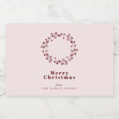 ベリ素朴ーウィンターリースホリデイ リキュールボトルラベル (シングルラベル)