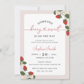 ベリ素朴ーエレガント甘ベビーシャワー 招待状 (正面)