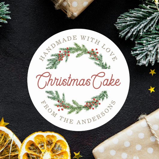 ベリ素朴ーリースホリデーベーキングギフト ラウンドシール