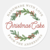ベリ素朴ーリースホリデーベーキングギフト ラウンドシール (正面)