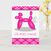 ベルおもしろいト誕生日for Friend, Poodle Fart カード (黄色い花)