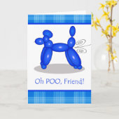 ベルおもしろいト誕生日for Friend, Poodle Fart カード (黄色い花)