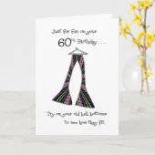 ベルおもしろいボトムスカードの60誕生日 カード (黄色い花)