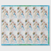 ベルかわいらしラッピング付き天使紙 ラッピングペーパー (フラット)