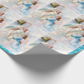 ベルかわいらしラッピング付き天使紙 ラッピングペーパー (角)