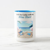 ベルのマグカップ – 「青い髪の女性が言った」 ツートーンマグカップ (中央)