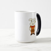 ベルを耳に当てたバニー モーフィングマグカップ (正面右)