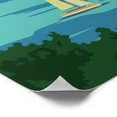 ベルアイルパークミシガントラベルヴィンテージ ポスター (角)