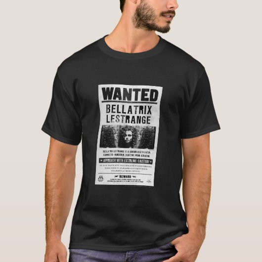 ベルアトリックス・レストレンジの指名手配ポスター Tシャツ (正面)
