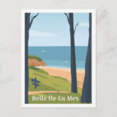 ベルイルエンメルフランストラベルプレイスイラストレーション ポストカード (正面)