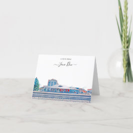 ベルウィンイリノイパーソナライズされた州ノートカード サンキューカード