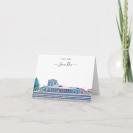 ベルウィンイリノイパーソナライズされた州ノートカード サンキューカード