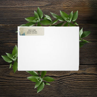 ベルウォーター色の戻り住所ラベル ラベル