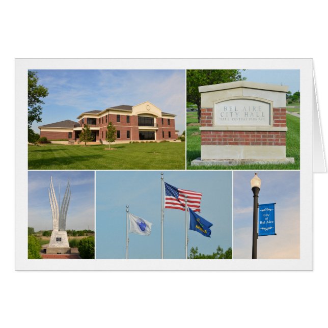 ベルエア川、カンザス、市役所 (正面横)