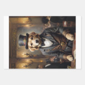 ベルエポックアージに3ゴールデンレトリエバー ラッピングペーパーシート (正面2)