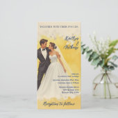 ベルエポックスタイルのヴィンテージ結婚式招待状 (スタンド正面)