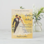 ベルエポックスタイルのヴィンテージ結婚式招待状 (スタンド正面)