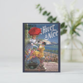 ベルエポックニース冬の旅行ポスター ポストカード (スタンド正面)