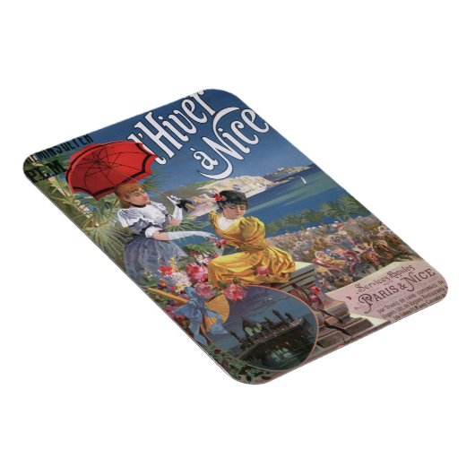 ベルエポックニース冬の旅行ポスター マグネット (右側)