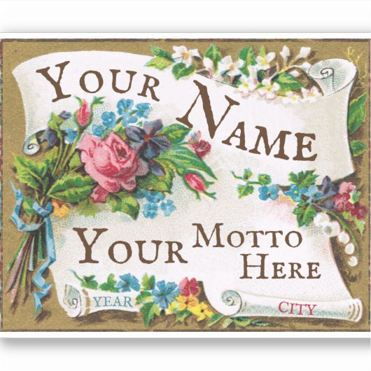 ベルエポックフランスの香水フレ空白のーム シール (正面)