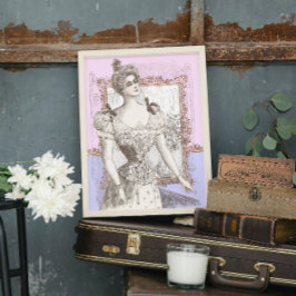 ベルエポック美しいレースのようコルセット化粧室 ポスター