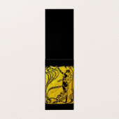 ベルエポック，アールヌーボー,ヴィンテージ,金ゴールド，黒，女性 名刺 (外部フラット)