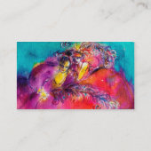 ベルエポック/羽カラフル付き女性ピンク 名刺 (裏面)