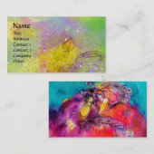 ベルエポック/羽カラフル付き女性 名刺 (正面/裏面)