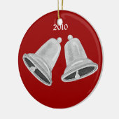 ベルオーナメント(シルバー) セラミックオーナメント (左)