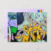 ベルカとストレルカの落書き ポストカード (正面/裏面)