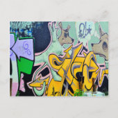 ベルカとストレルカの落書き ポストカード (正面)