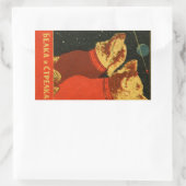 ベルカとストレルカ 長方形シール (バッグ)