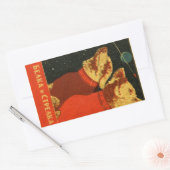 ベルカとストレルカ 長方形シール (封筒)