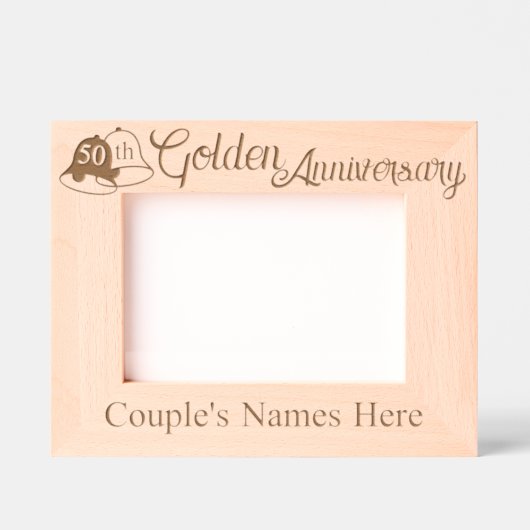 ベルカスタムス結婚で50周年 レーザー彫刻フレーム (正面)