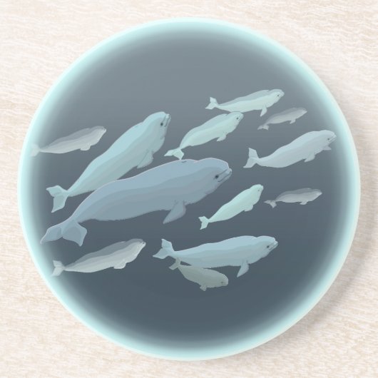 ベルガホエールコースタースホエールアートドリンクコースター コースター (正面)