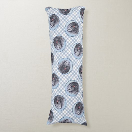 ベルガマスコシェプドッグ絵を描シェパードのかわいいドッグアート ボディピロー (正面縦)