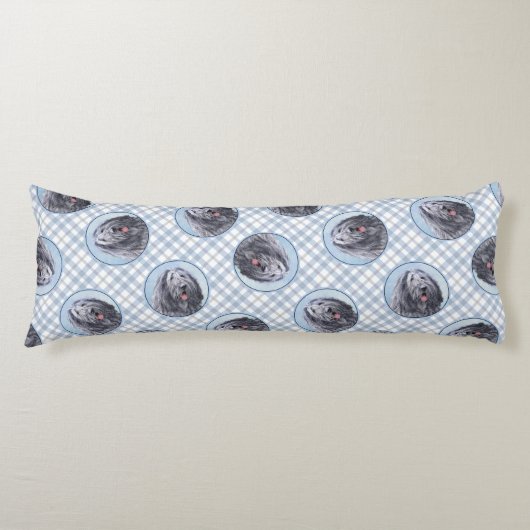 ベルガマスコシェプドッグ絵を描シェパードのかわいいドッグアート ボディピロー (正面)