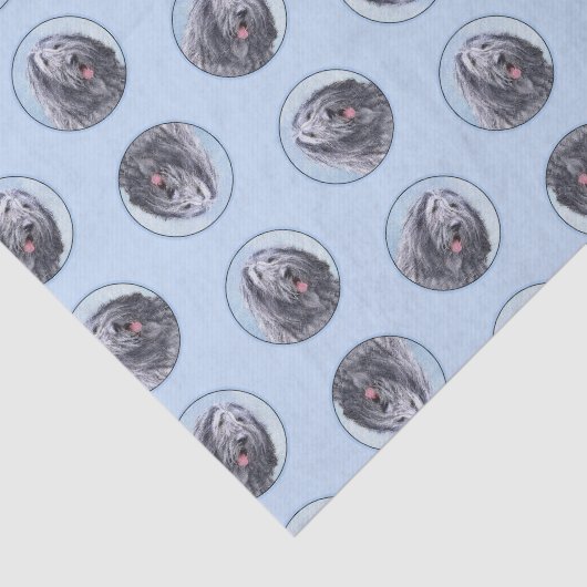 ベルガマスコシェプドッグ絵を描シェパードのかわいいドッグアート 薄葉紙 (詳細)