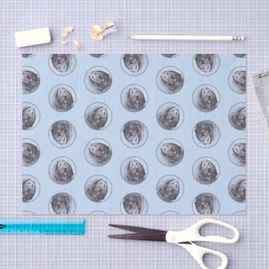 ベルガマスコシェプドッグ絵を描シェパードのかわいいドッグアート 薄葉紙 (クラフト)