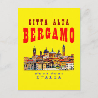 ベルガモの旧市街(Citta Alta)。イタリア。 ポストカード