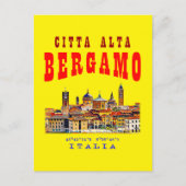ベルガモの旧市街(Citta Alta)。イタリア。 ポストカード (正面)
