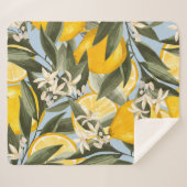 ベルガモットの黄色い果実の絶妙な模様 シェルパブランケット (正面(横))