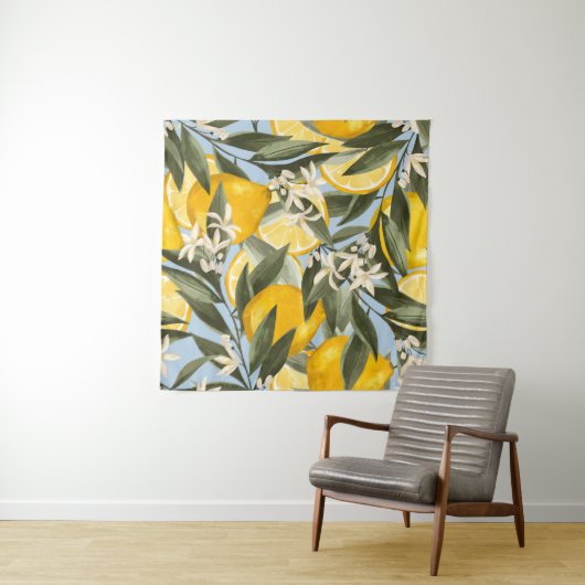 ベルガモットの黄色い果実の絶妙な模様 タペストリー (インサイチュ(横))